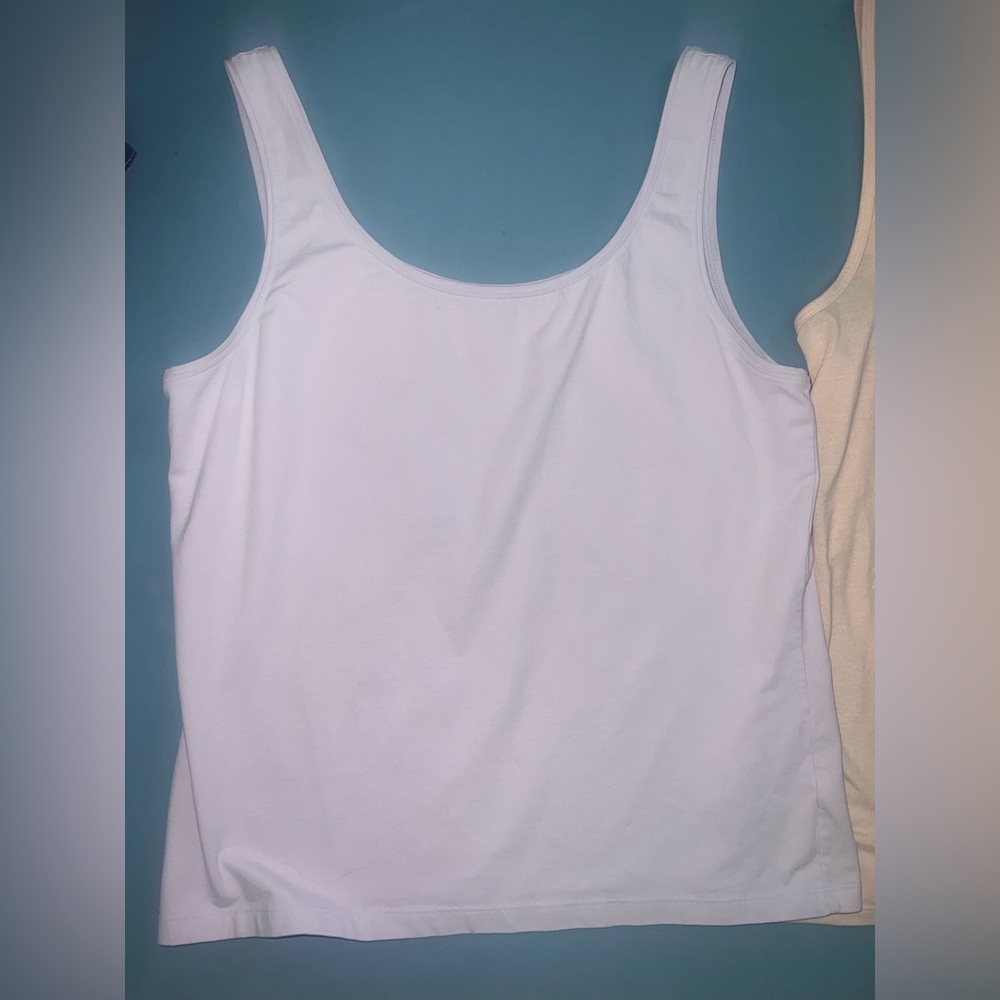 2 Talbots Woman’s Soft Sleeveless Tank Lavander & Pink Perfect XL Summer Tops - Picture 3 of 6